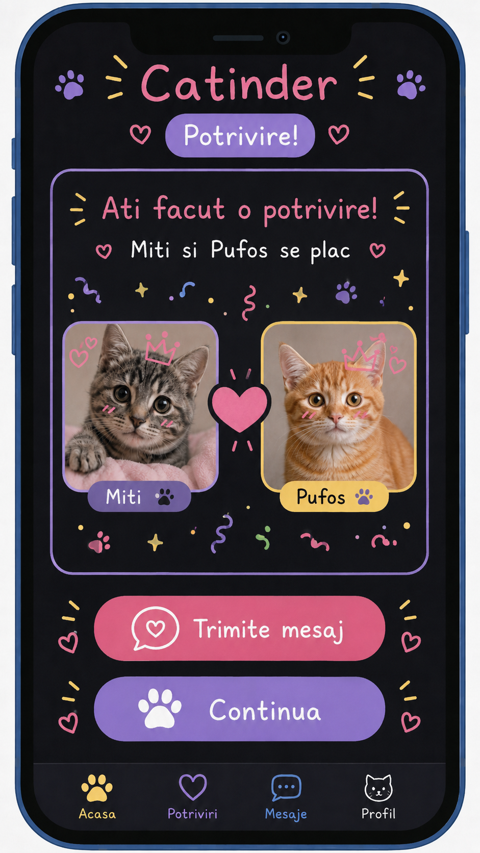 Screenshot aplicație